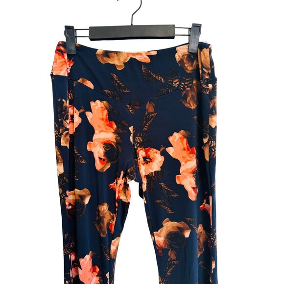 Altar'a State Large Floral Print Bell Bottom Pants Polyester & Spandex - Picture 2 of 10